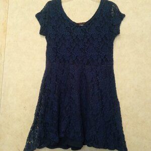 POOF! Dark Blue Mini Dress Size 1X